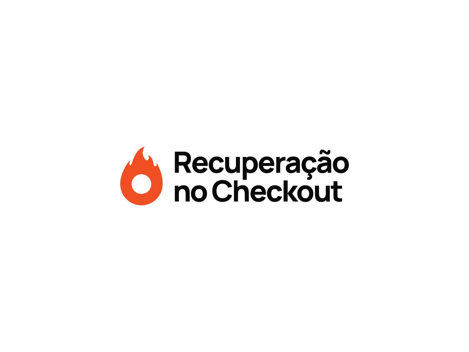 Logo da Hotmart com o nome Recuperação no Checkout, sobre fundo branco