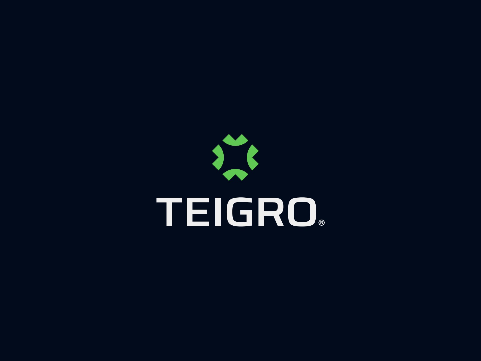 Logo da Teigro sobre fundo azul-marinho